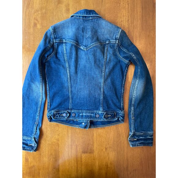 Vintage Abercrombie & Fitch Denim Jacket S Y2K Distressed Grunge - Picture 2 of 12